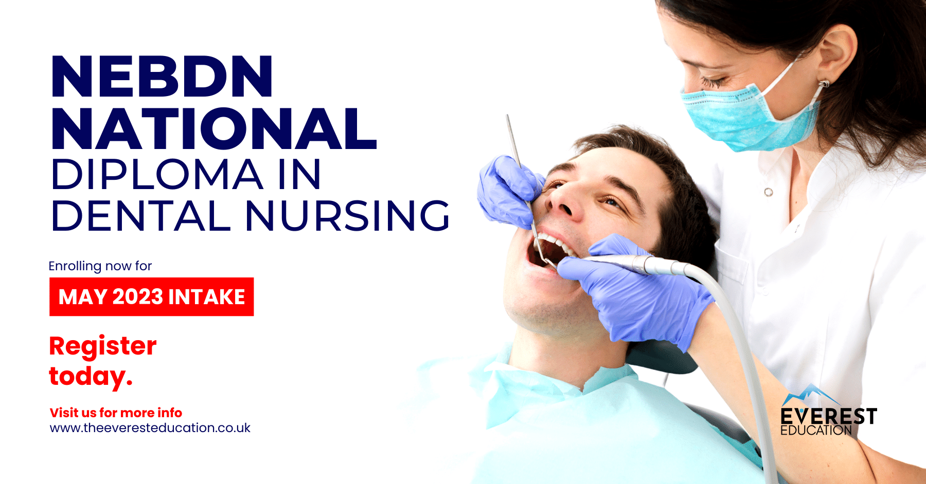 April-May 2023 Intake Poster | Dental Nursing Diploma | Everest Education